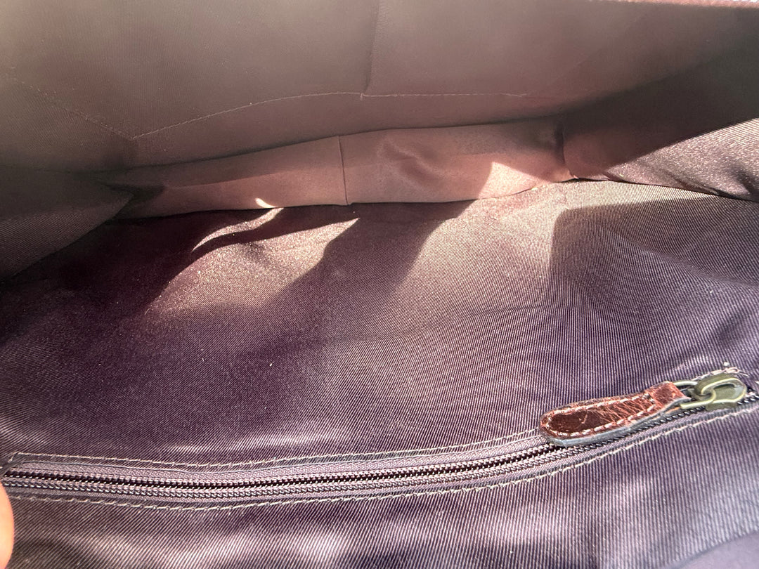 The Pink Pony Express Concealed Carry Work Tote – Full Grain Leather Western Laptop Bag