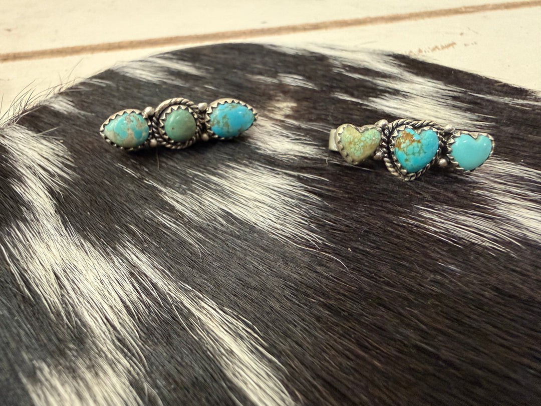 Mine #8 Turquoise + Sterling Silver Apple Watch Band Charm | Handmade Slide-On Watch Charm