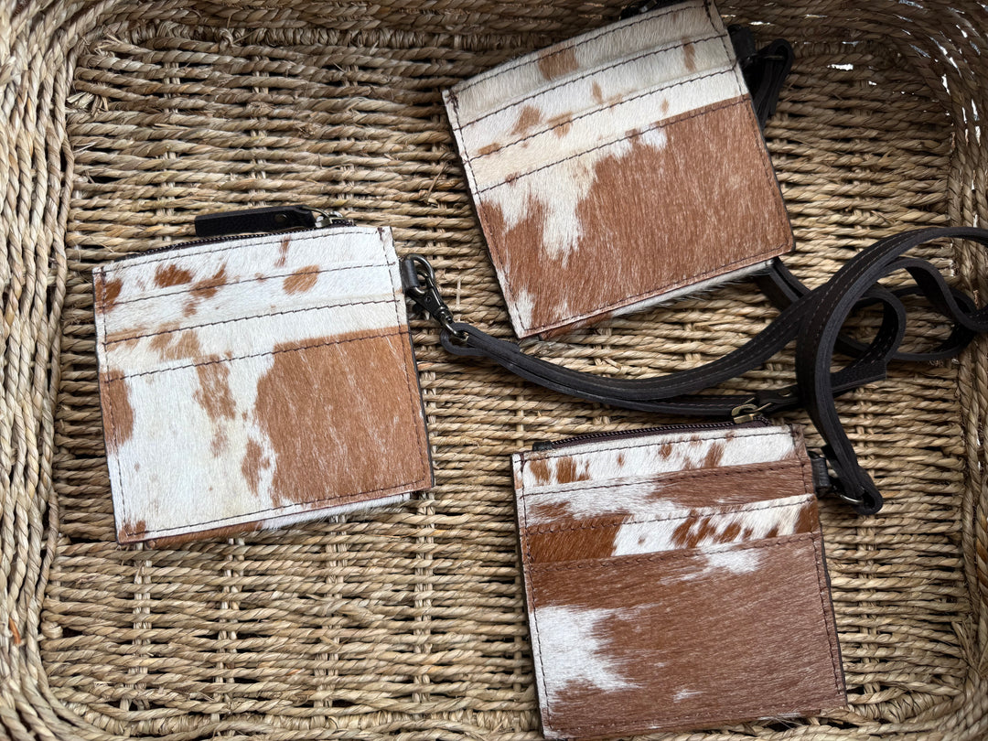 Cowhide Card Holder Wristlet