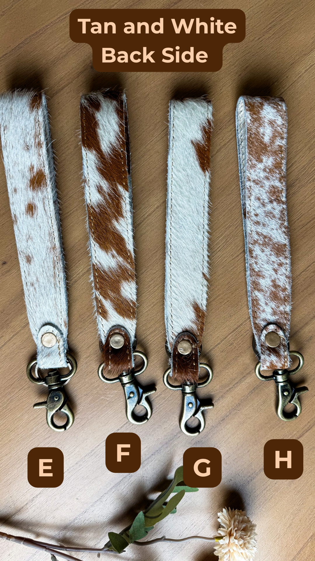 Cowhide Wristlet Keychain | Hair-On Hide Key Clip