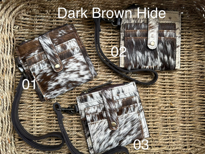 Cowhide Card Holder Wristlet
