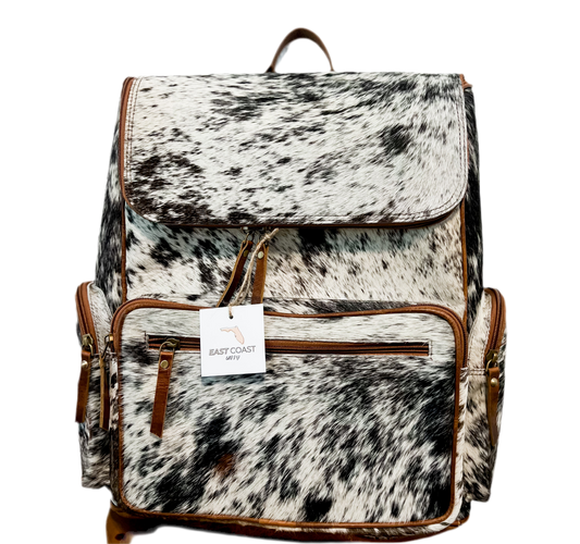 The Bubba Bag: Hair on Cowhide Leather backpack