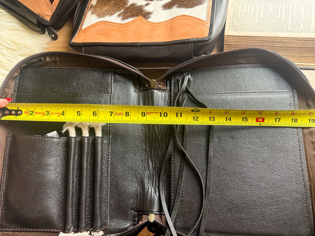 Word Over World™ | Tooled Leather & Cowhide Bible Study Case
