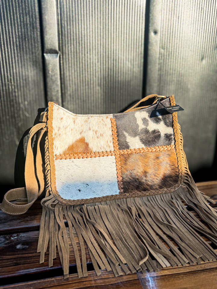 The High Desert Honey Patchwork Fringe Crossbody