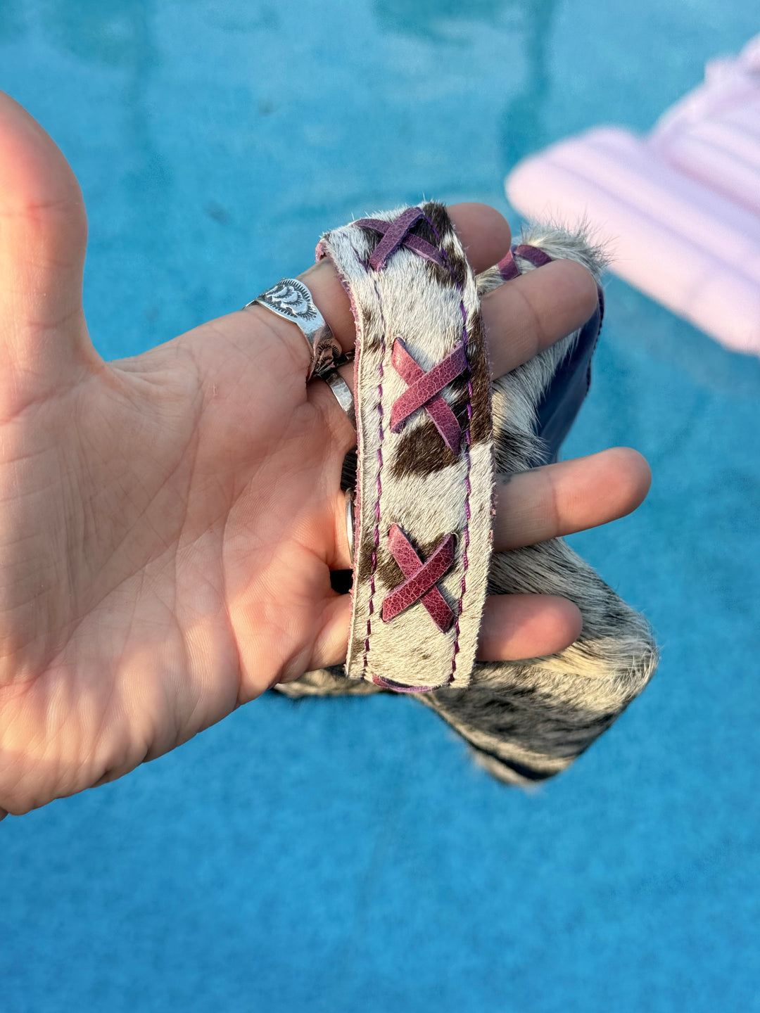 Plum & Hide | Cowhide Leather Cosmetic Bag