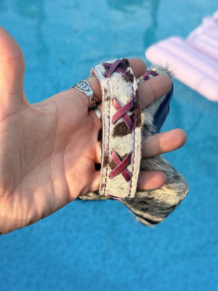 Plum & Hide | Cowhide Leather Cosmetic Bag
