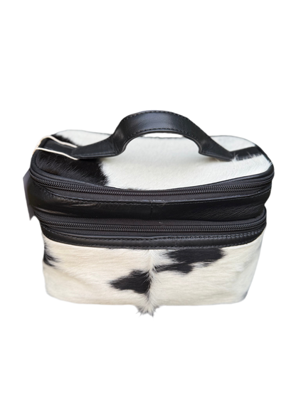 Road Ready Makeup Case : Cowhide and Leather Makeup Storage Case