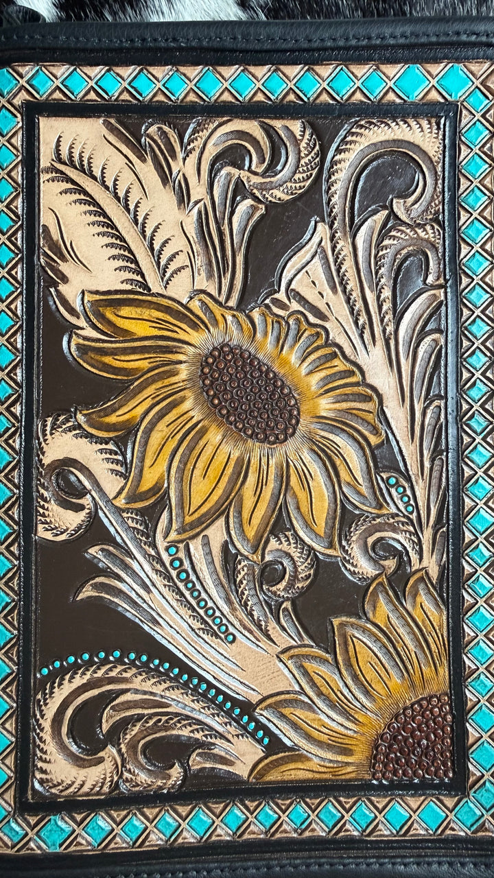 Hand Tooled Leather Bible Cover | Fits Standard, Large Print & Beautiful Word Bibles | Genuine Leather Zip Bible Case