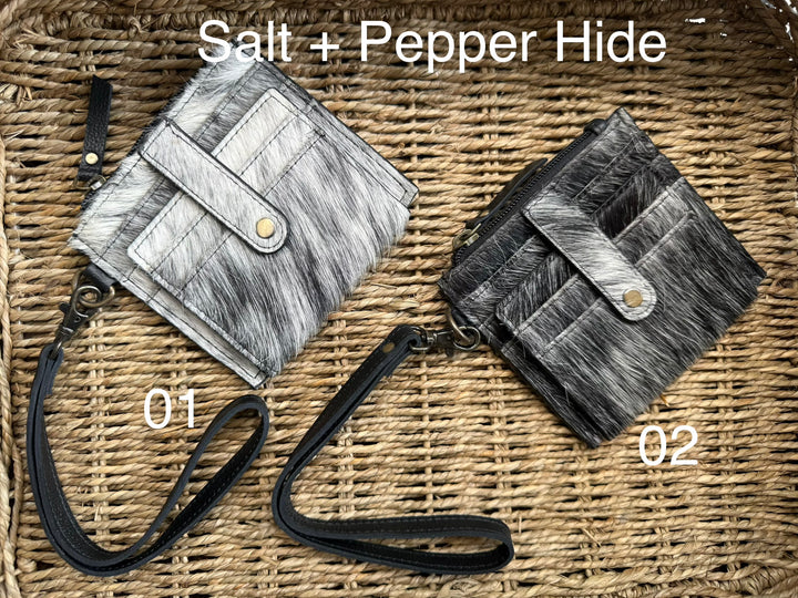 Cowhide Card Holder Wristlet