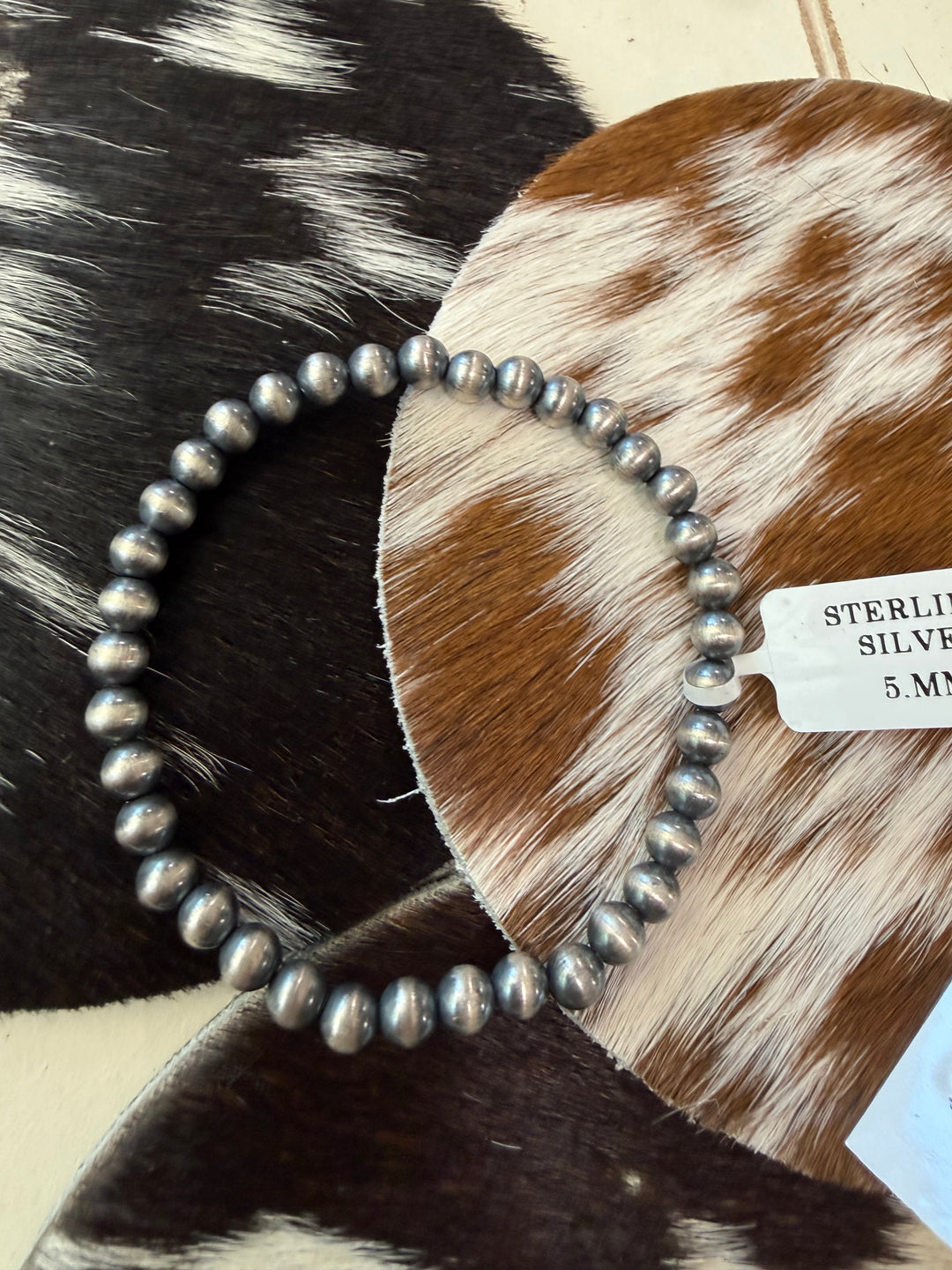 Desert Pearls | Sterling Silver Beaded Stretch Bracelet