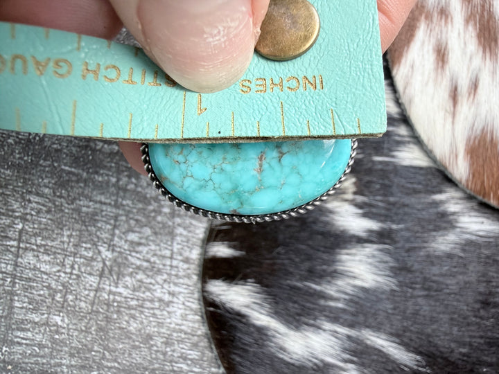Tia Long Navajo Royston Turquoise Sterling Silver Statement Ring – Adjustable