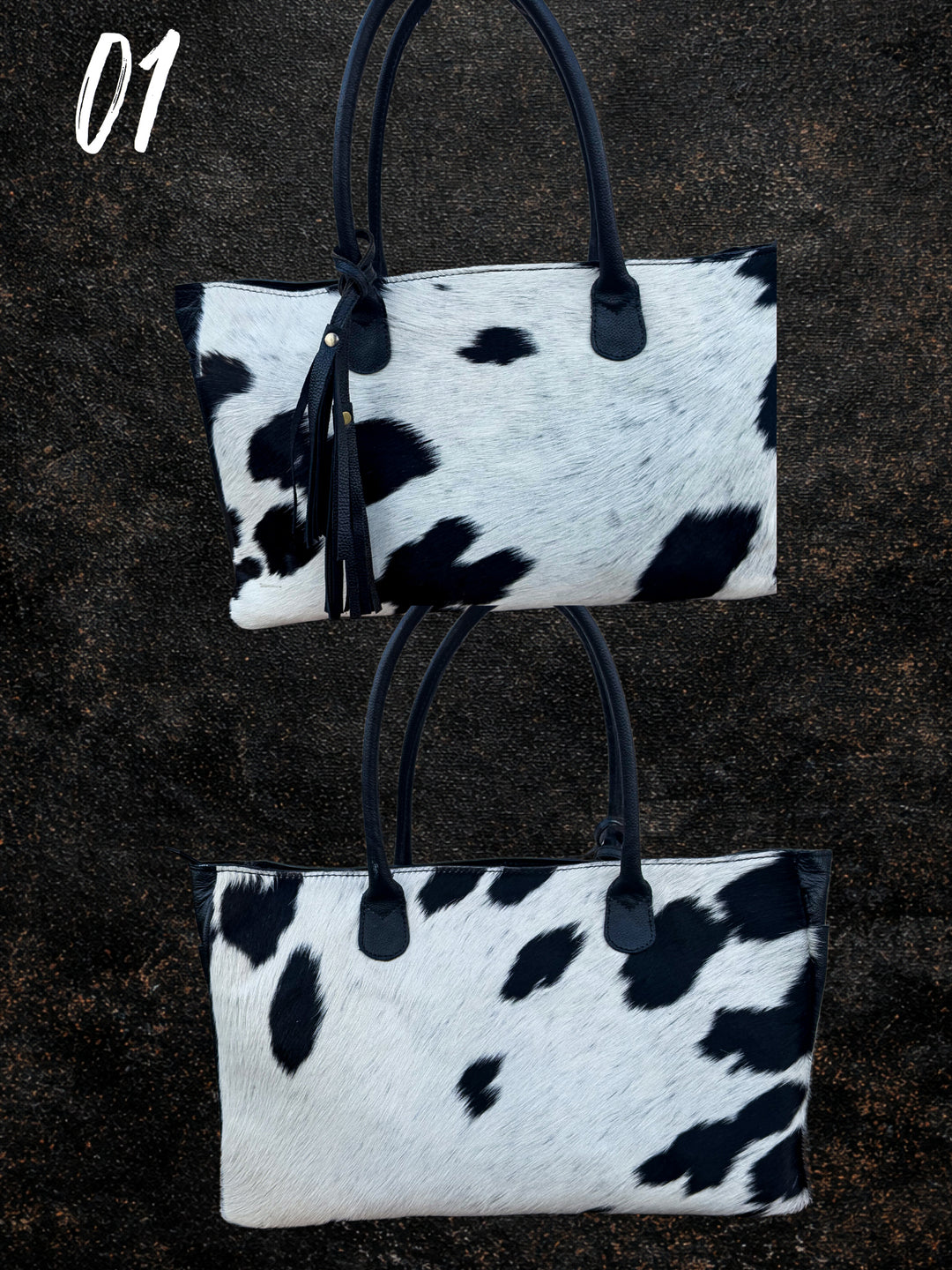 The Gulfstream Tote | Luxury Leather & One-of-a-Kind Hair-on-Hide Tote
