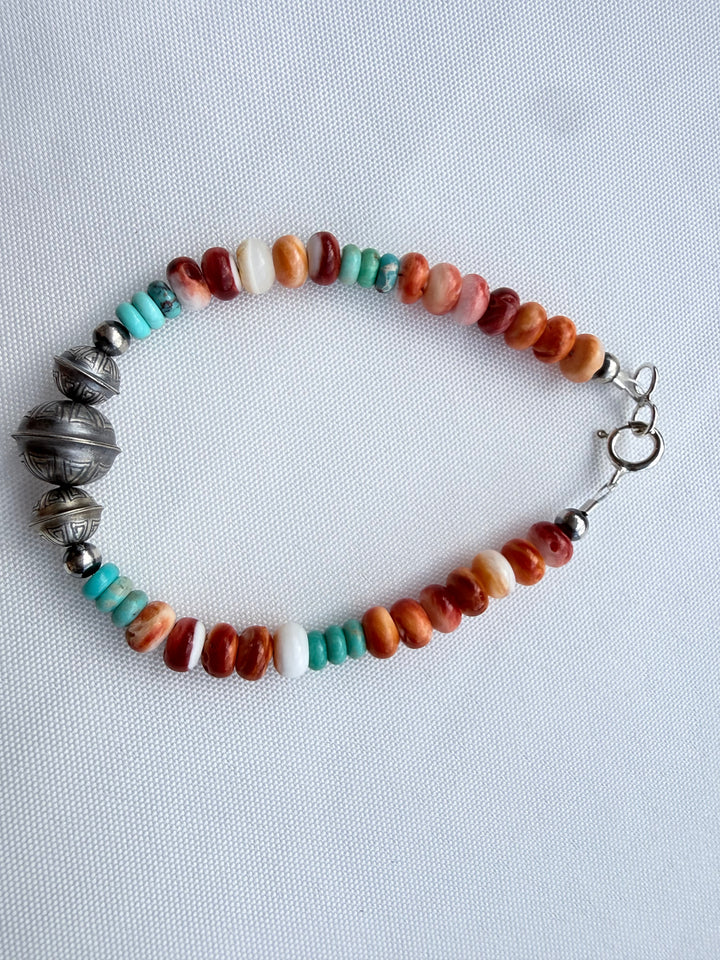 Kimberly Tom Navajo Spiny Oyster & Turquoise Stacker Bracelet