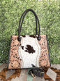 Family Tradition : in Black Leather - Tooled Leather & Cowhide Concealed Carry Tote