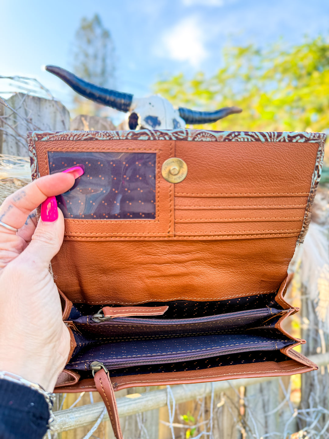 Willow Grace Cowhide Phone Wallet Clutch | Spring Collection Western Leather Wallets 3 Options