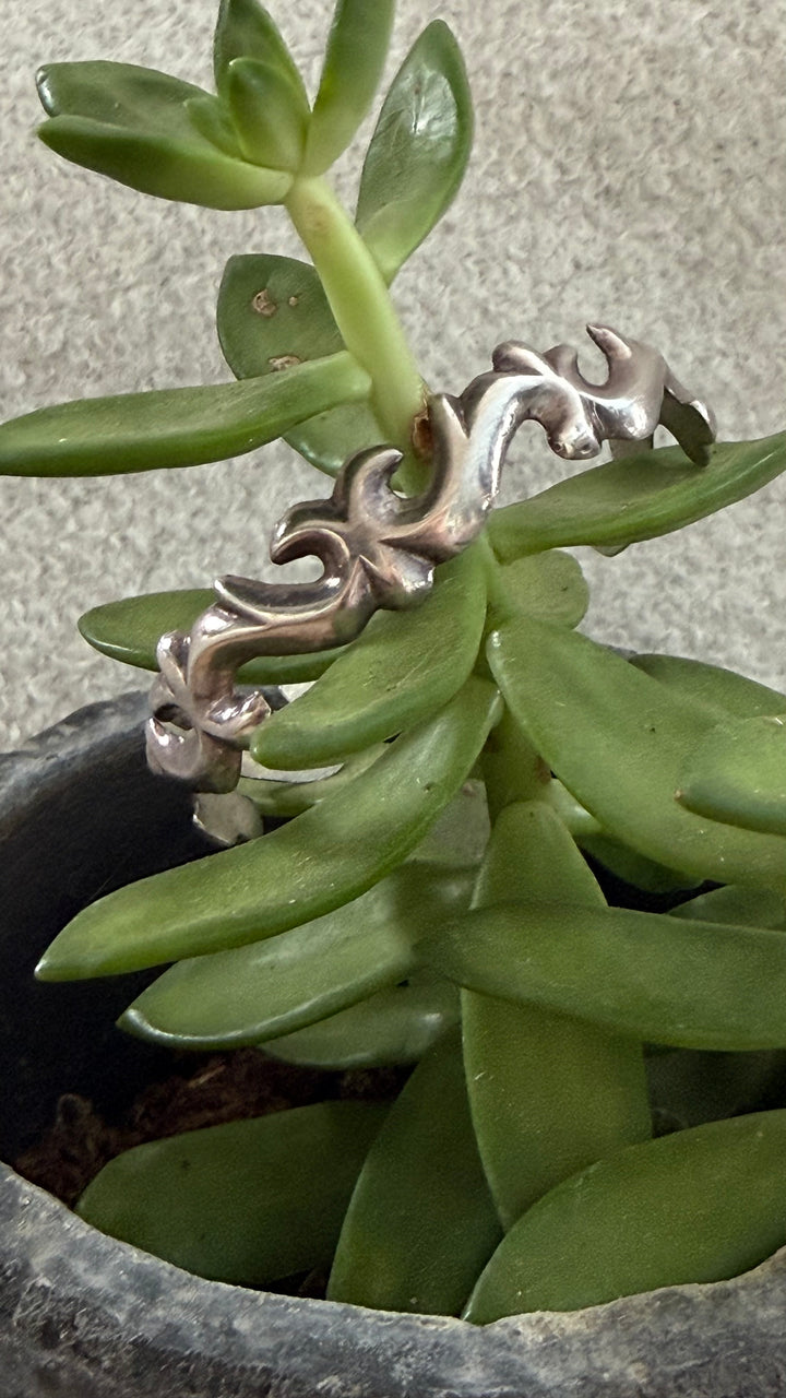 Vintage Navajo Sterling Silver Scroll Cuff Bracelet | Signed BN | Sculptural Southwestern Cuff | 6.25” Wrist
