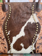 Family Tradition : in Brown Leather - Tooled Leather & Cowhide Concealed Carry Tote