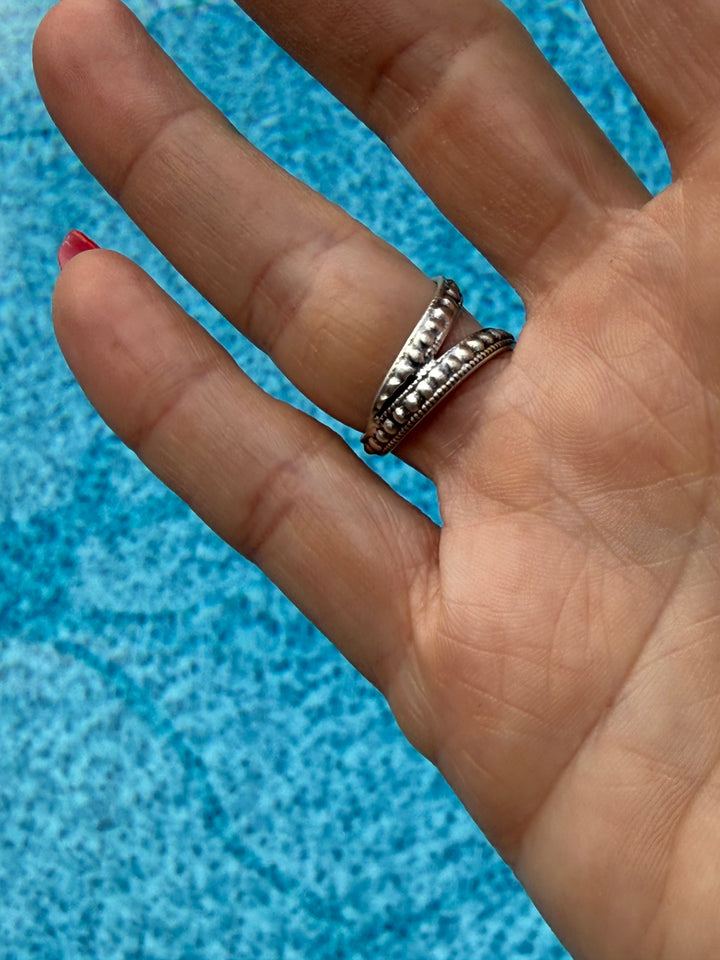 Palomino & Sterling Silver Size 6 Adjustable Bypass Ring
