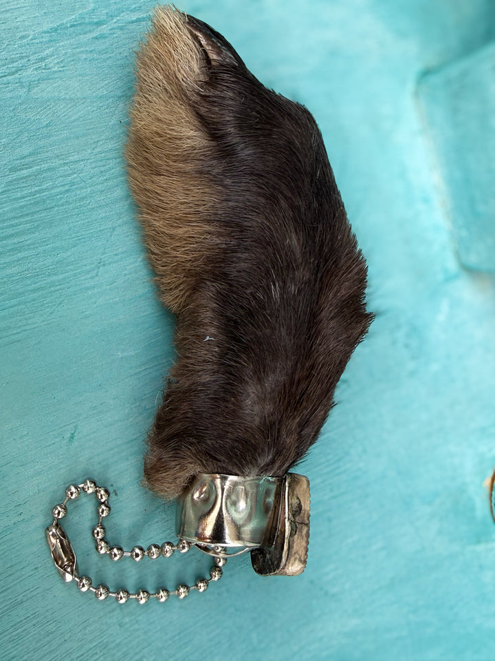 Texas Charm Rabbit’s Foot Bag Charm & Keychain | Genuine Turquoise | Handmade in Texas
