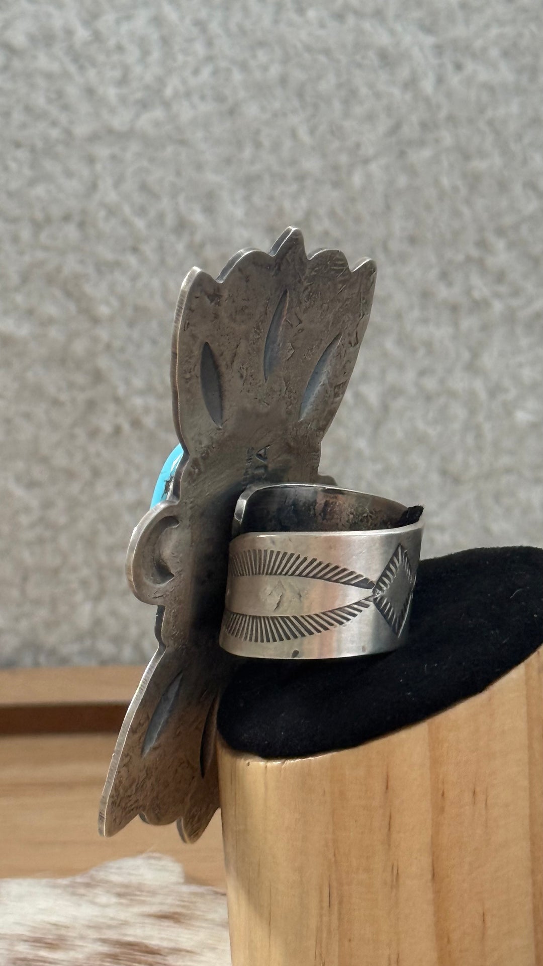 Boyd Ashley Navajo Golden Hills Turquoise Statement Ring | Sterling Silver | Signed BJA | Handmade