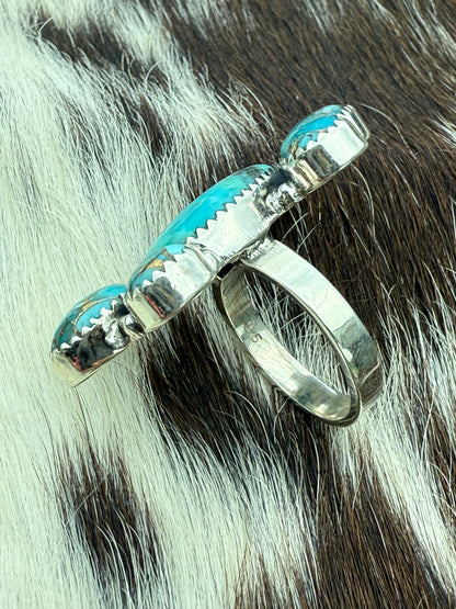 Sundance Sky: Adjustable Sterling Silver Southwest Turquoise Ring