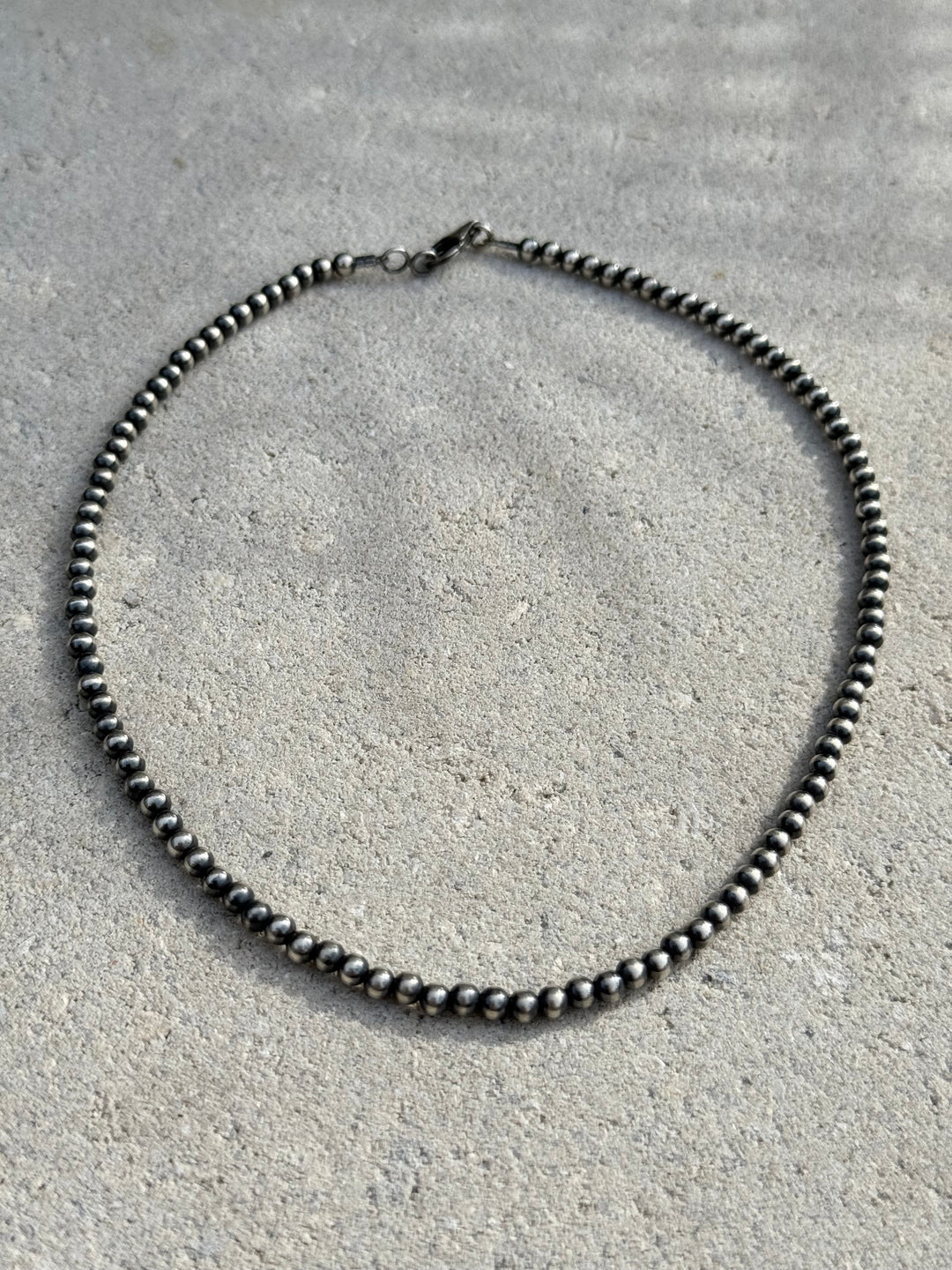 4mm Navajo Strung Pearls Necklace 16”