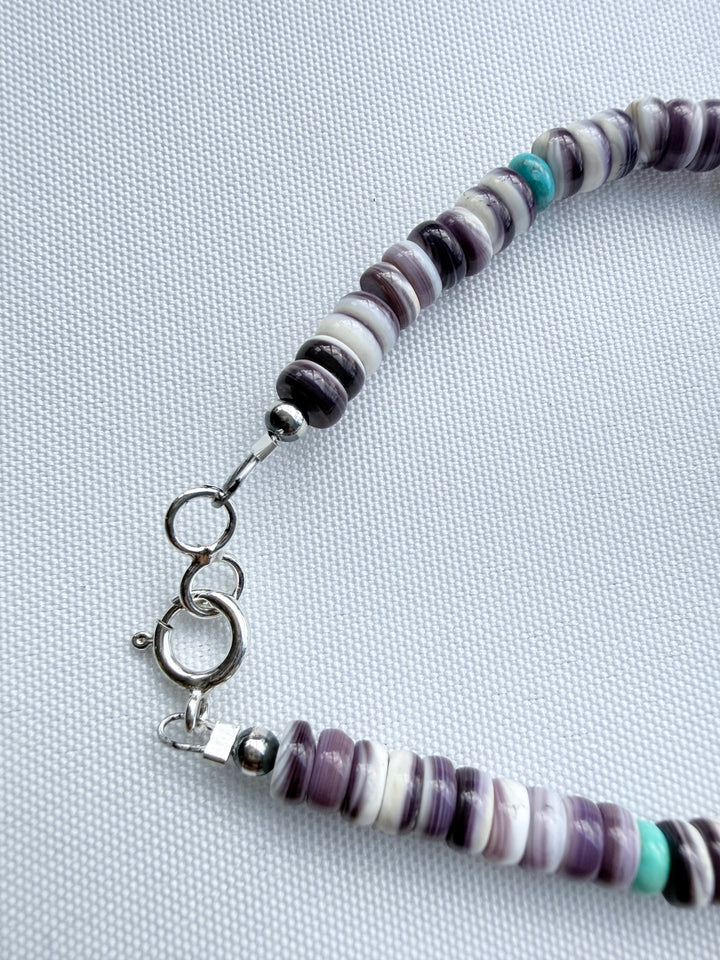 Kimberly Tom Navajo Wampum & Turquoise Stacker Bracelet