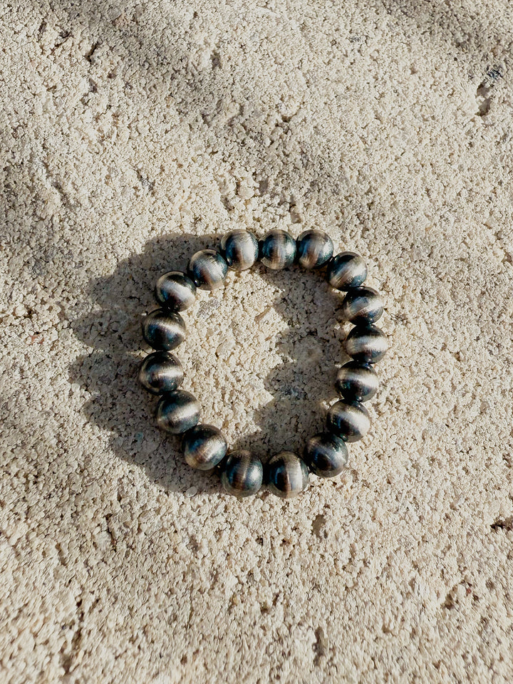 4mm Desert Pearl Southwestern Sterling Silver Stretch Stacker Ring Adjustable East Coast Carry