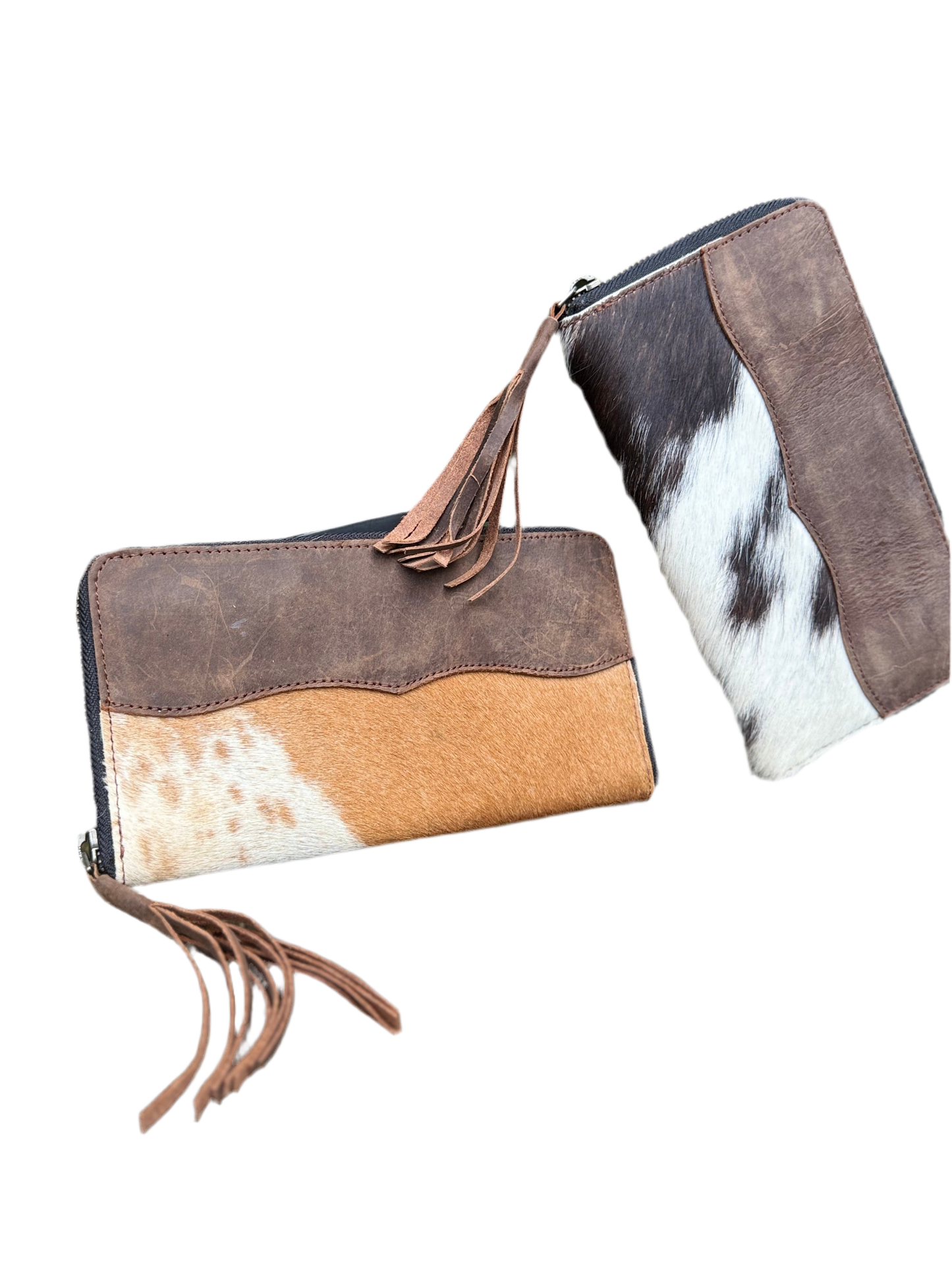 The Classic : Cowhide and Distressed Brown Leather Wallet