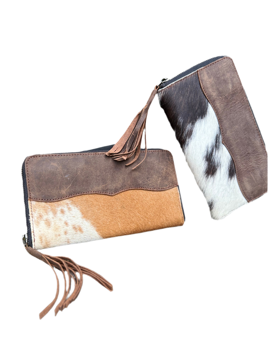 The Classic : Cowhide and Distressed Brown Leather Wallet