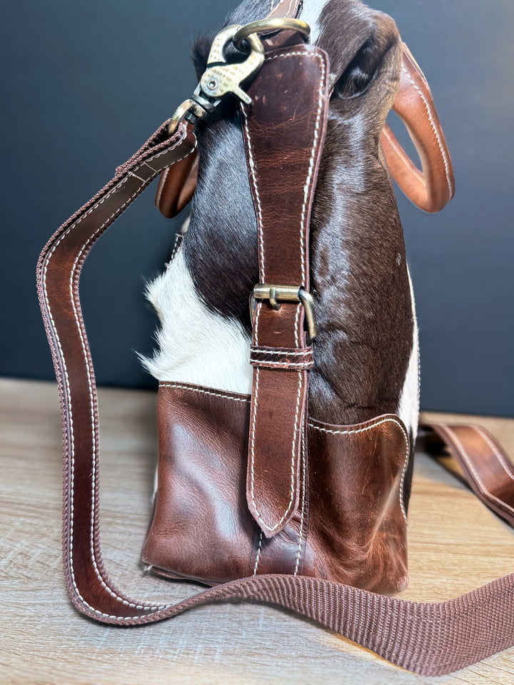 The Day Tripper | Full-Grain Leather & Cowhide Carryall