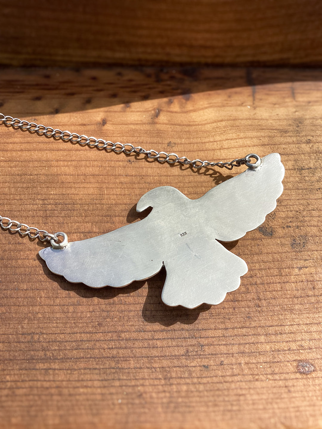 Sterling Silver Thunderbird Turquoise Necklace – Southwestern Statement Piece