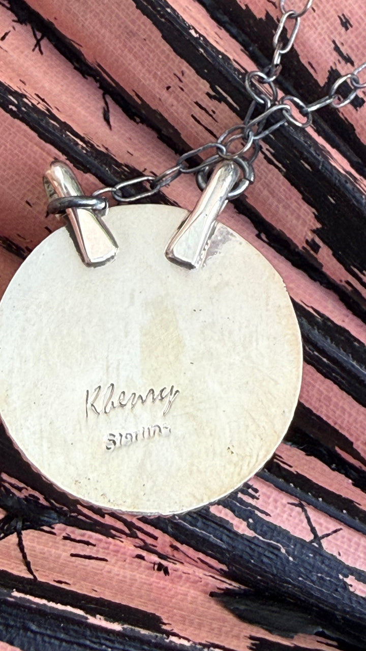 Keith Henry Navajo Buffalo Nickel Necklace | Handmade Sterling Silver Coin Pendant | Oxidized 16” Chain