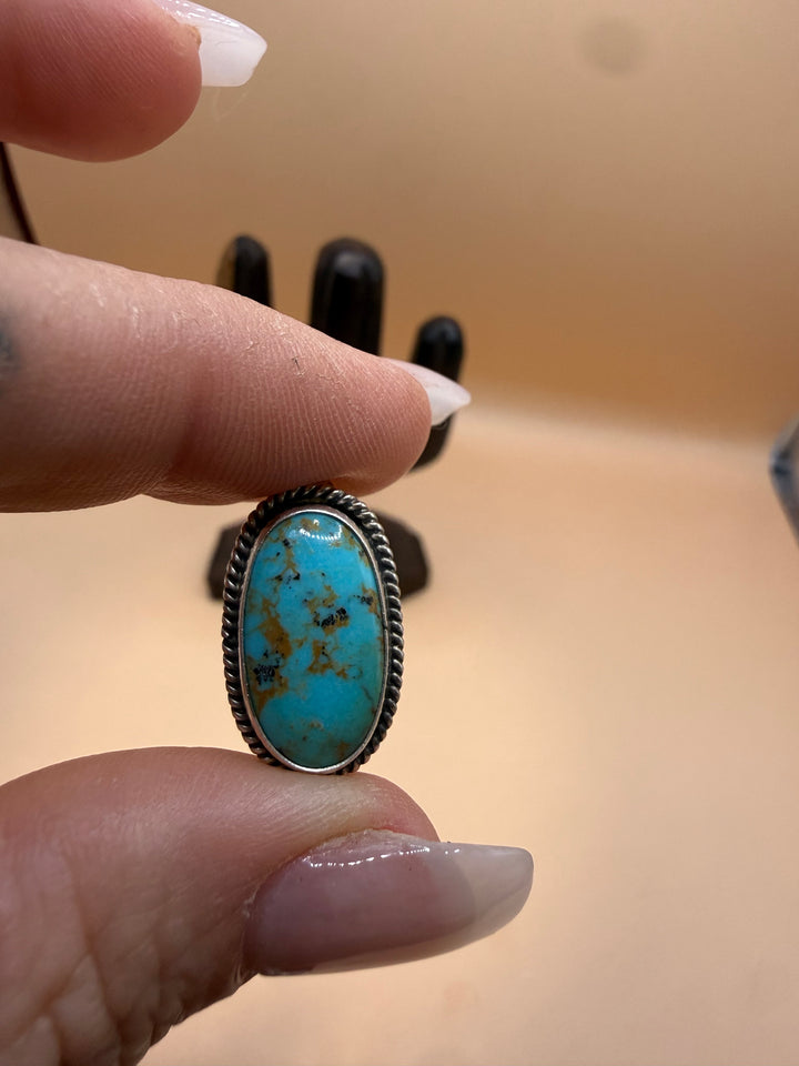 Byron Begay Navajo Kingman Turquoise Stud Earrings