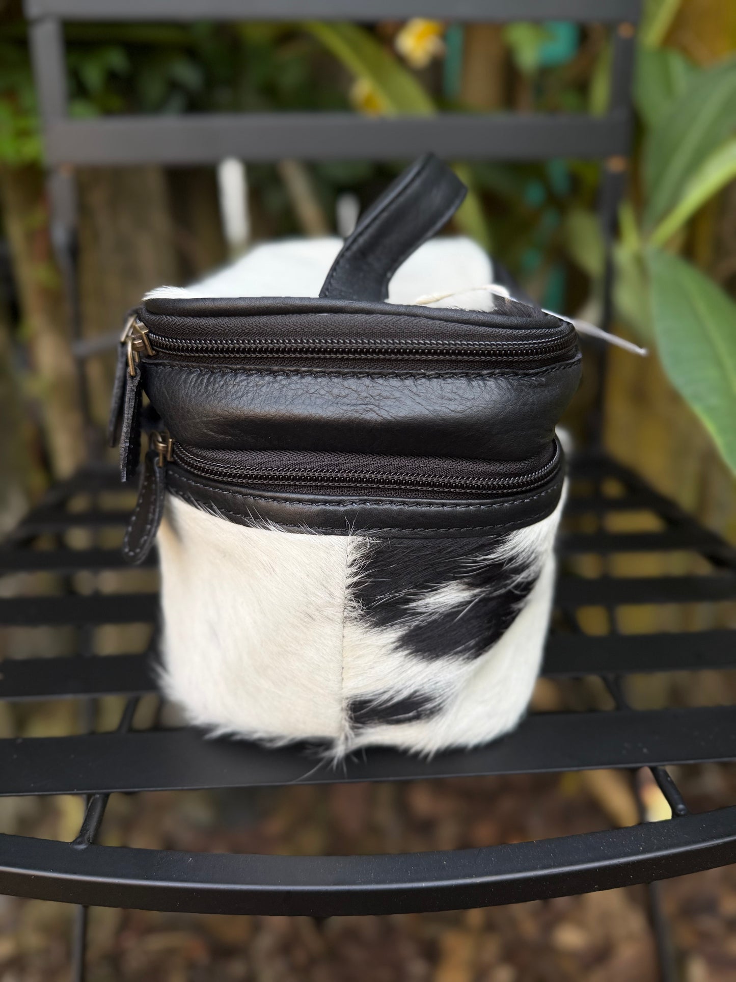 Road Ready Makeup Case : Cowhide and Leather Makeup Storage Case