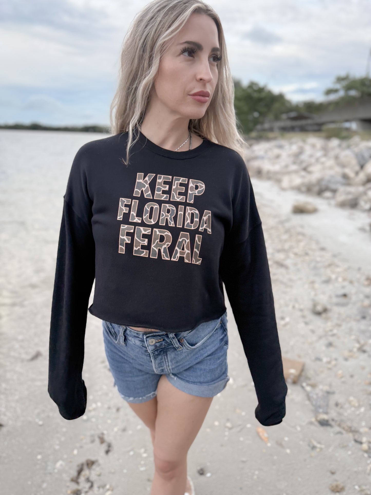 Keep Florida Feral Crop Sweatshirt