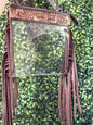 Clear / Tooled Leather Fringe Event Purse