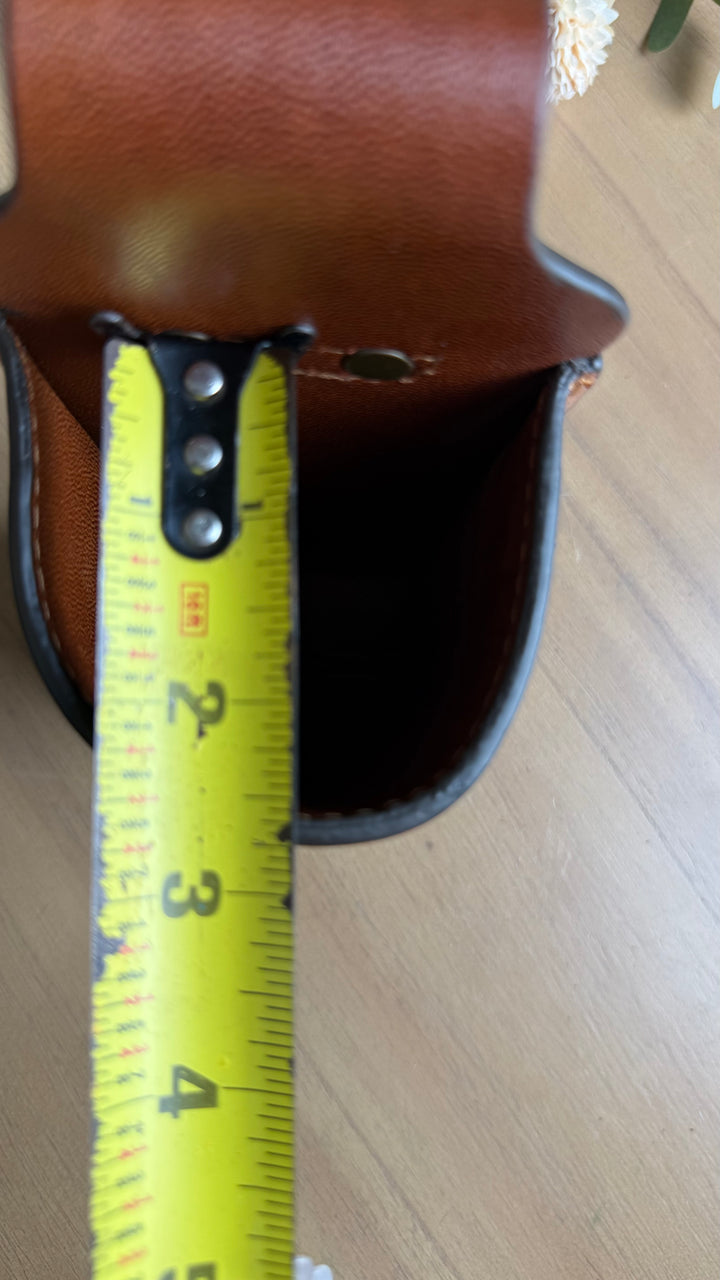 Tooled Leather Belt Drink Holster | Hands-Free Beverage Holder | Genuine Leather Festival, Market & Camping Cup Holder
