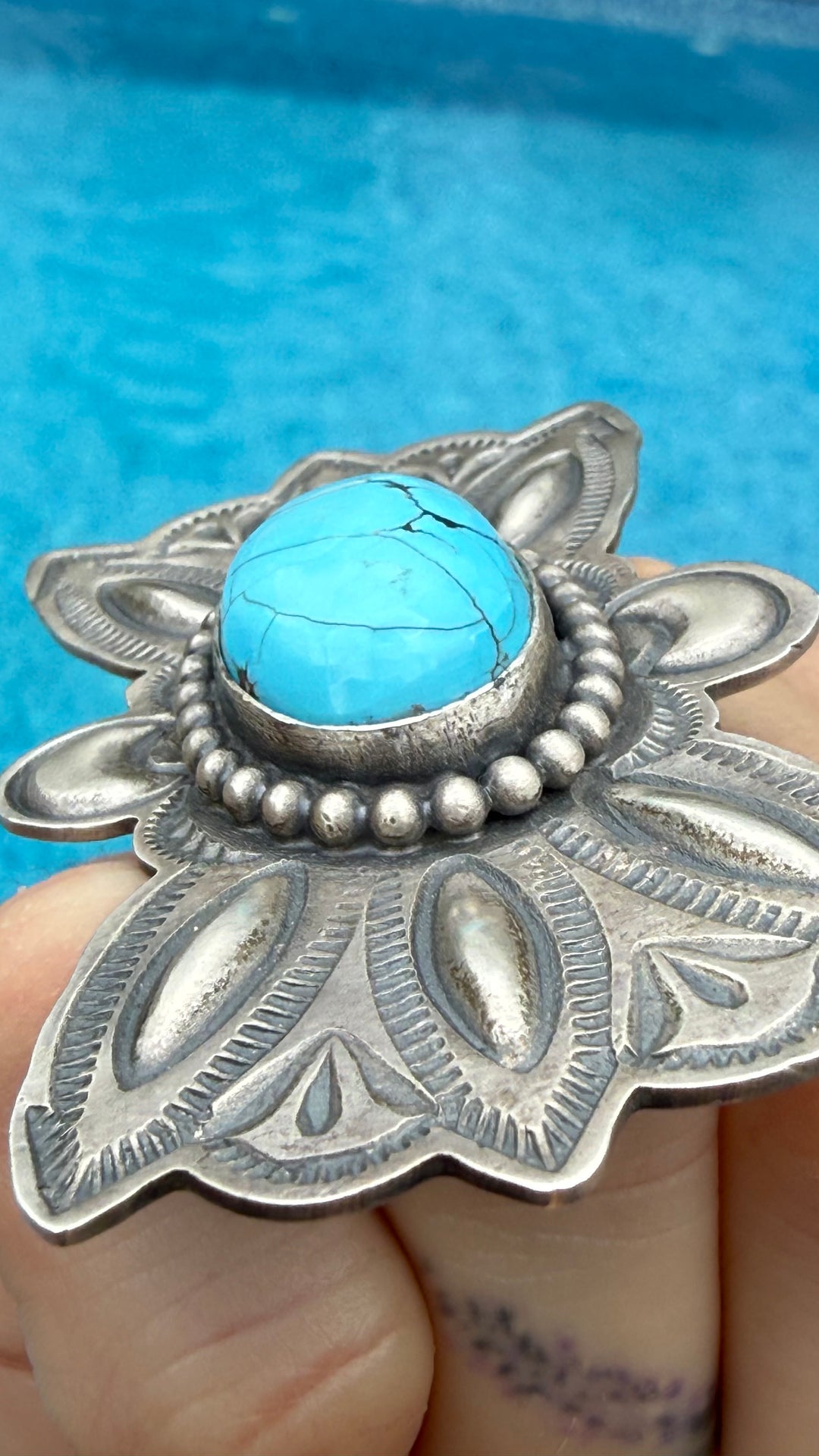 Boyd Ashley Navajo Golden Hills Turquoise Statement Ring | Sterling Silver | Signed BJA | Handmade