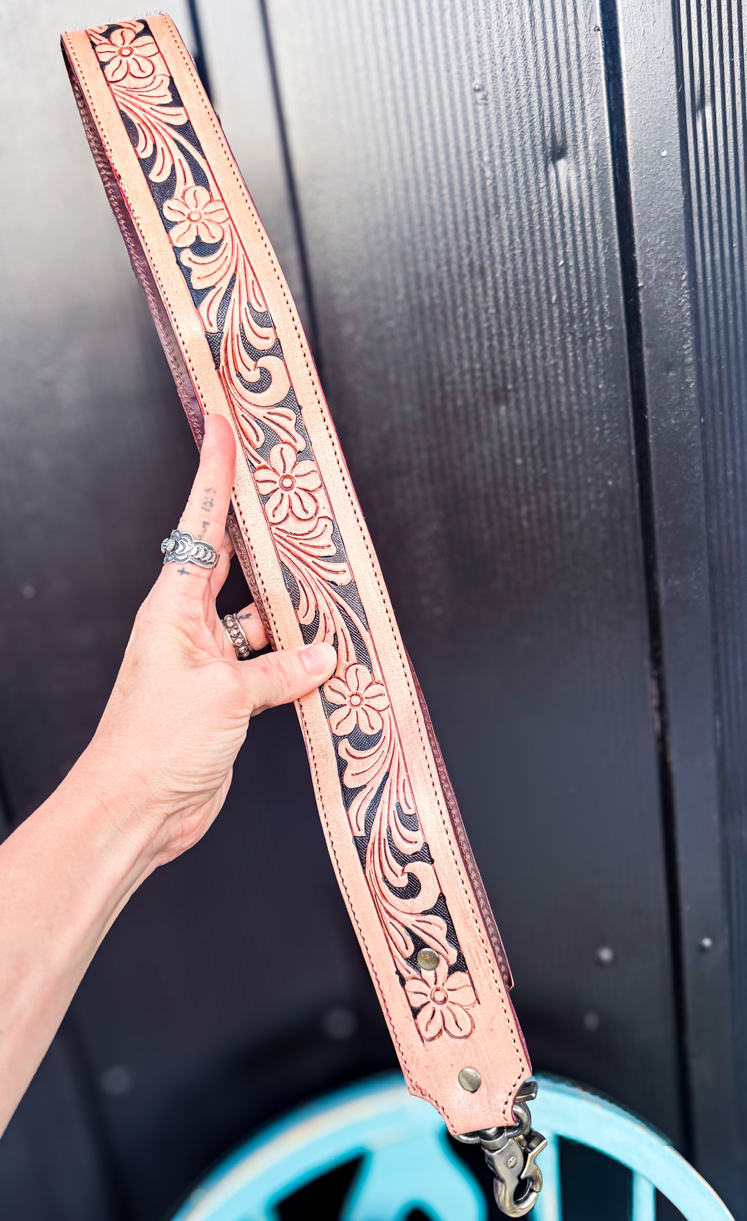 The Prescott Tooled Leather Concealed Carry Work Bag | Western Leather Handbag