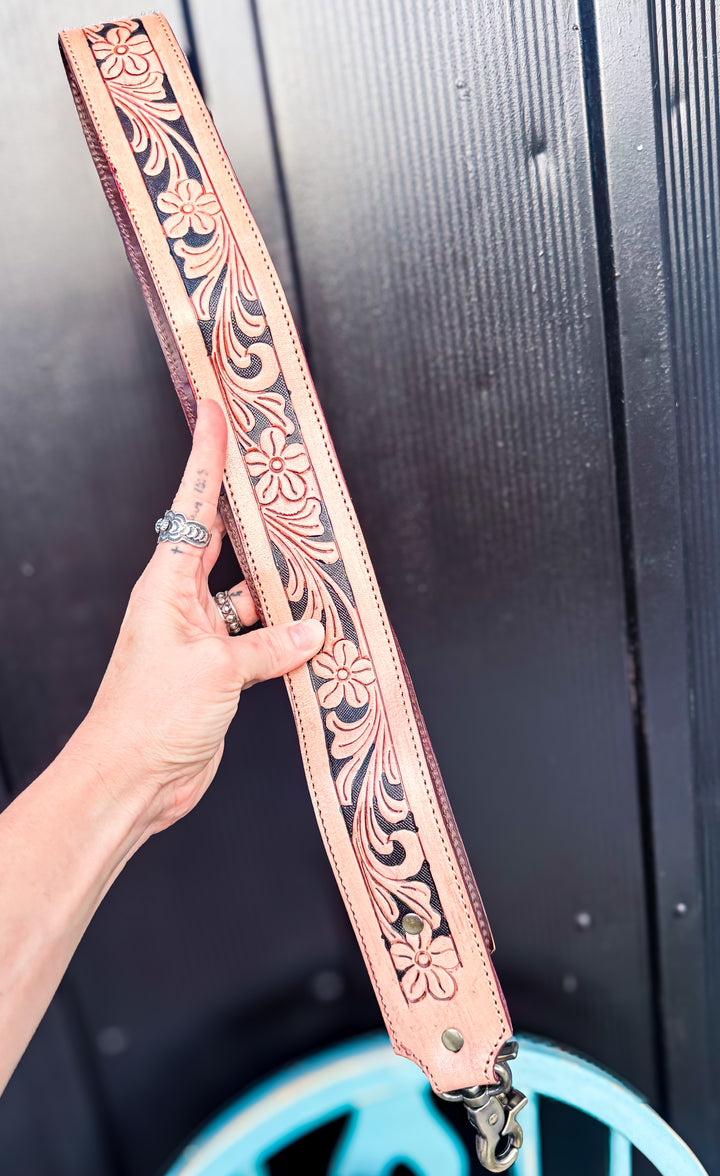 The Prescott Tooled Leather Concealed Carry Work Bag | Western Leather Handbag