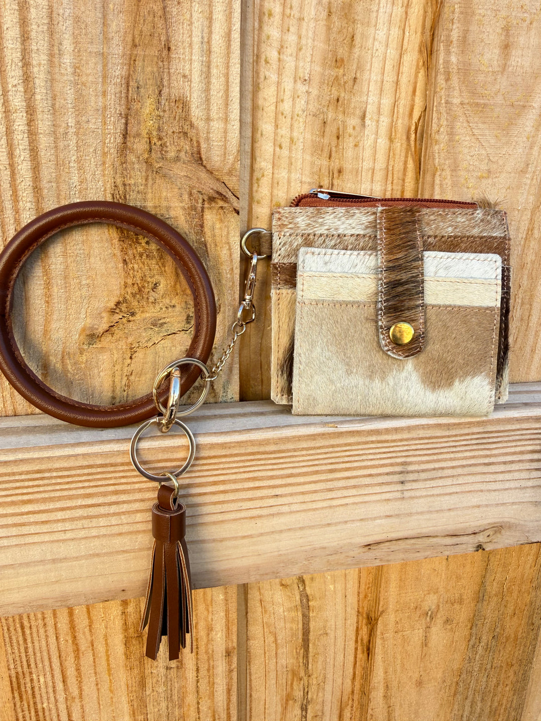 The Cowhide Bangle Wristlet Wallet