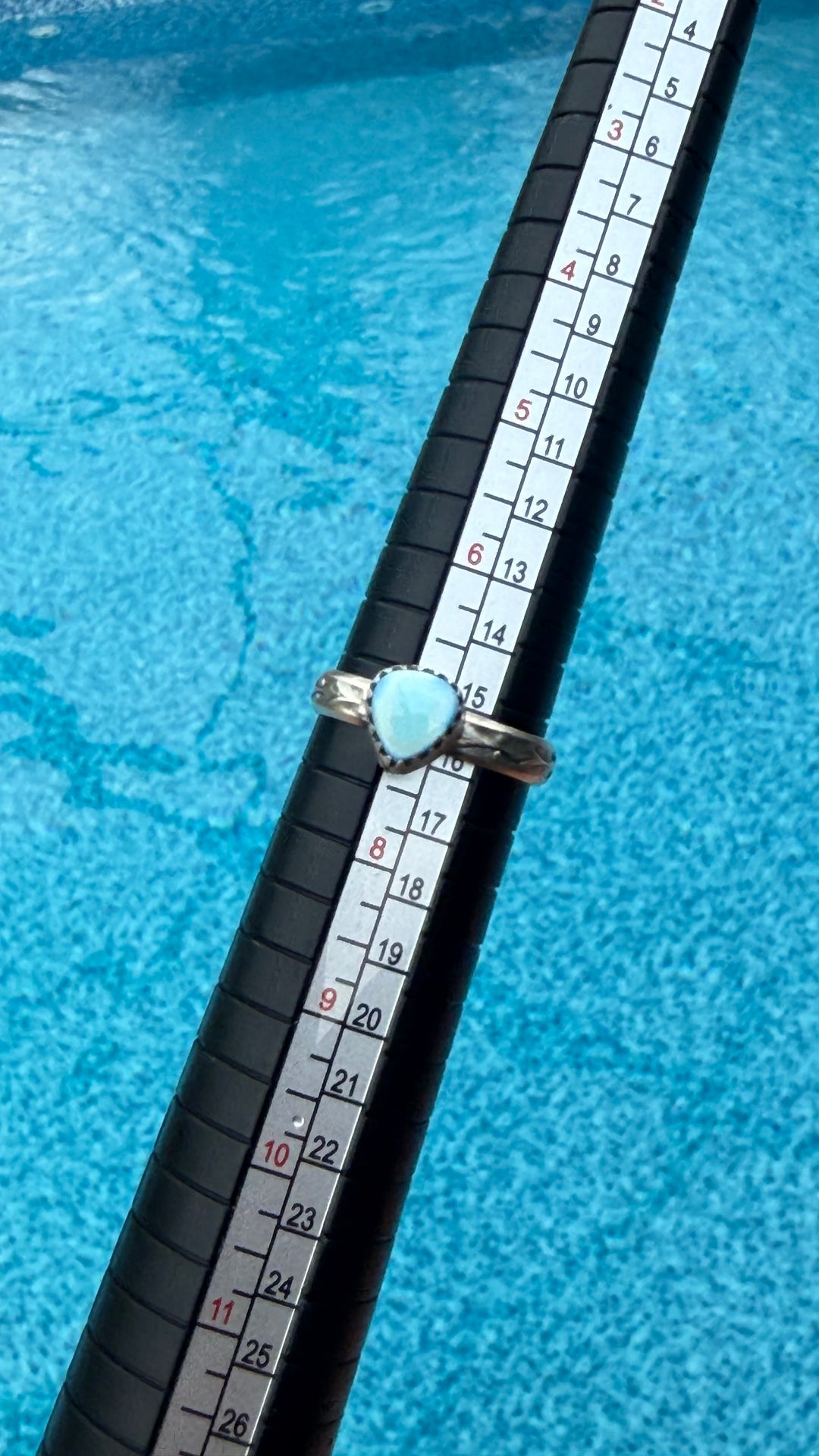Golden Hills Turquoise Ring | Handmade Navajo Sterling Silver Wedding Style Ring | Size 7 | Robinson Martinez
