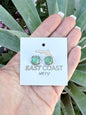 Green Turquoise Sterling Silver Earrings