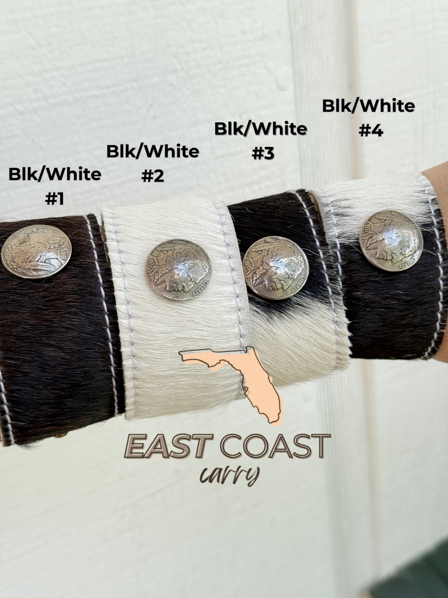 Handmade Cowhide Cuff with Vintage 1934–1937 Buffalo Nickel Concho – Adjustable
