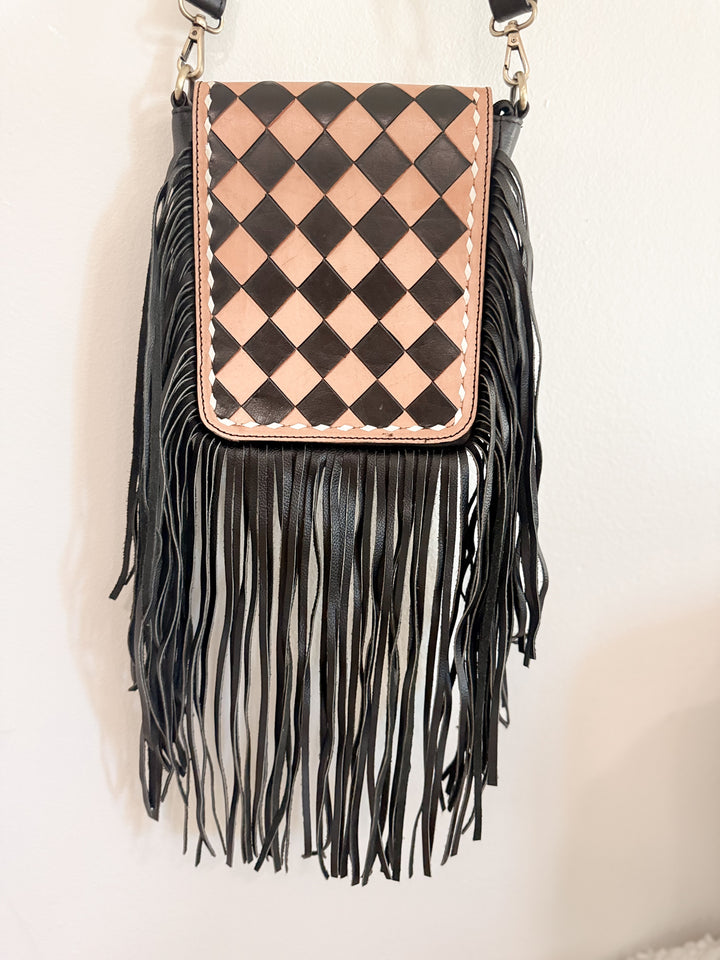 The Checkmate Collection | Cowhide & Leather Travel Set