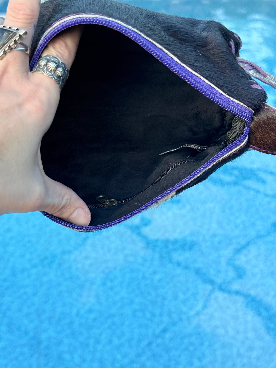 Plum & Hide | Cowhide Leather Cosmetic Bag