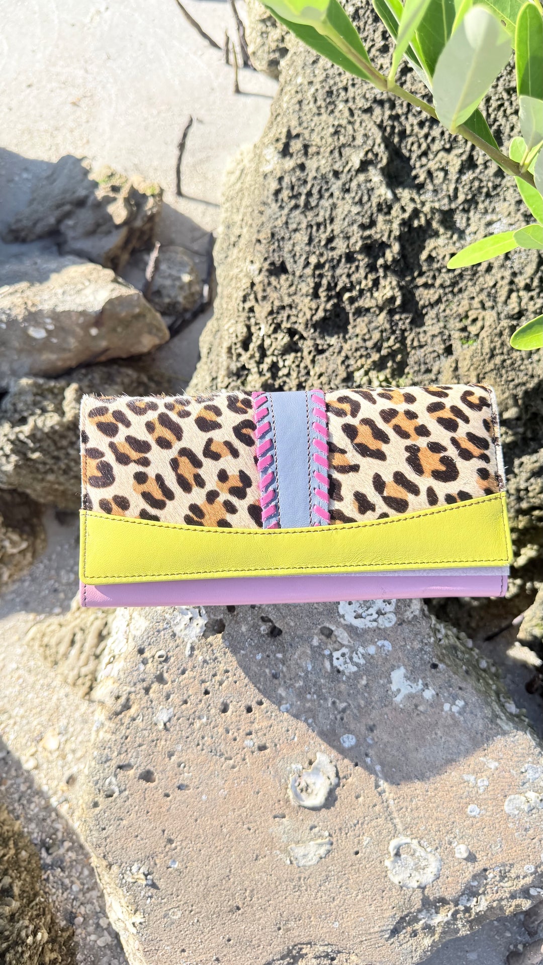 Palm Beach Rodeo | Hair on Hide with Animal Design and Colorful Recycled Leather Wallets