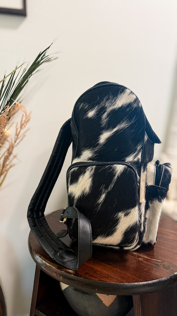 The Bubba XL Backpack | Tooled Leather Cowhide Travel Bag | Black or Tan