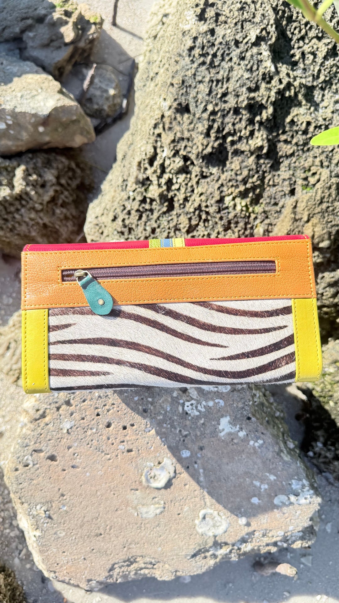 Palm Beach Rodeo | Hair on Hide with Animal Design and Colorful Recycled Leather Wallets